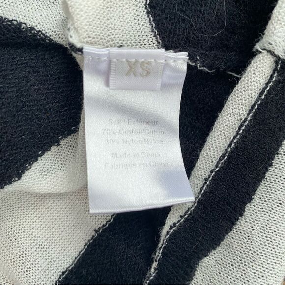 Caroline Constas Dress Black White Stripe XS Bell sleeve - Picture 4 of 6